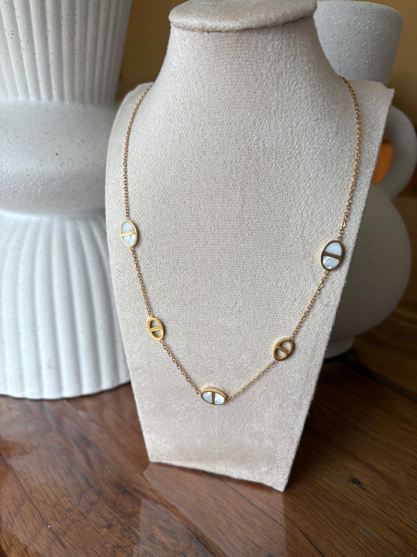 Collier nez de cochon nacré