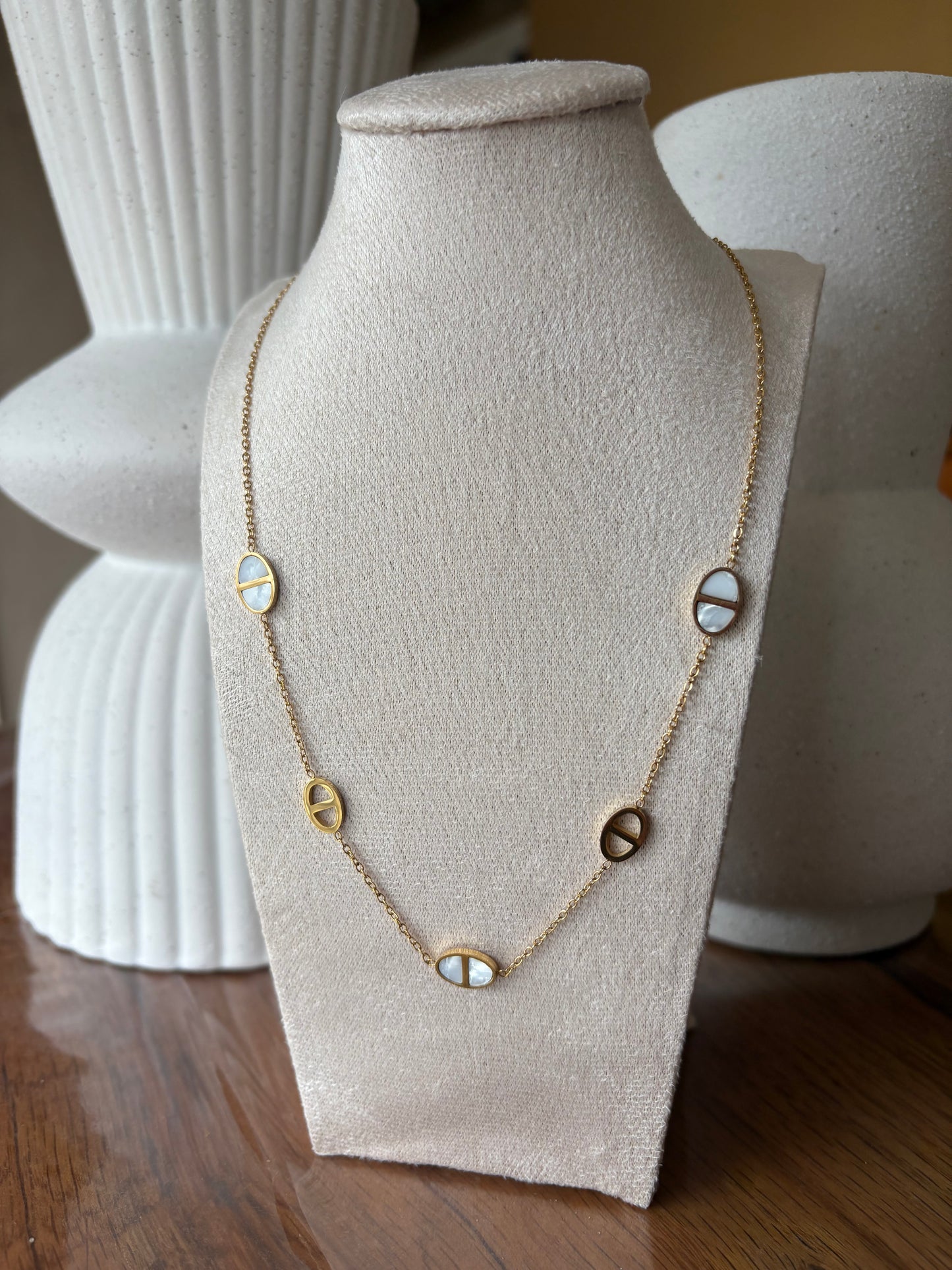 Collier nez de cochon nacré