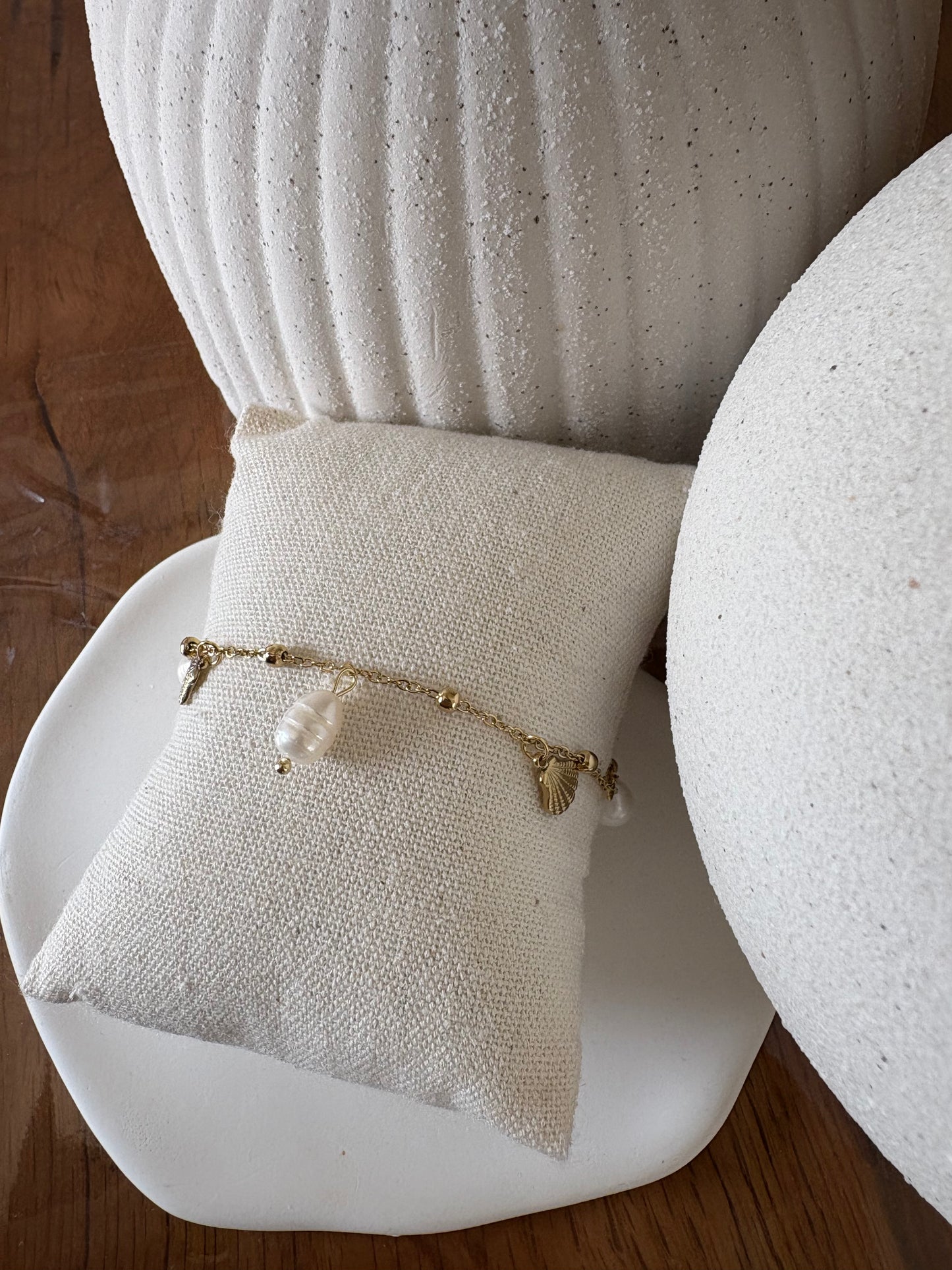 Bracelet de cheville coquillage