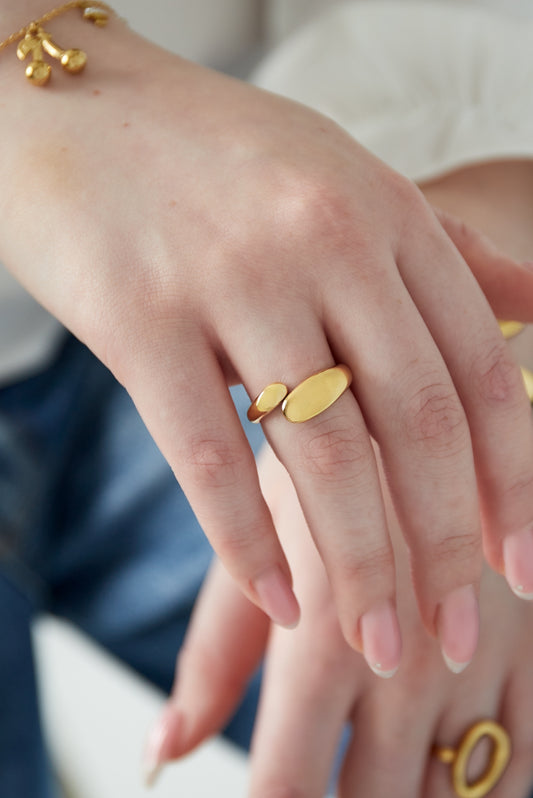 Bague Étreinte Dorée